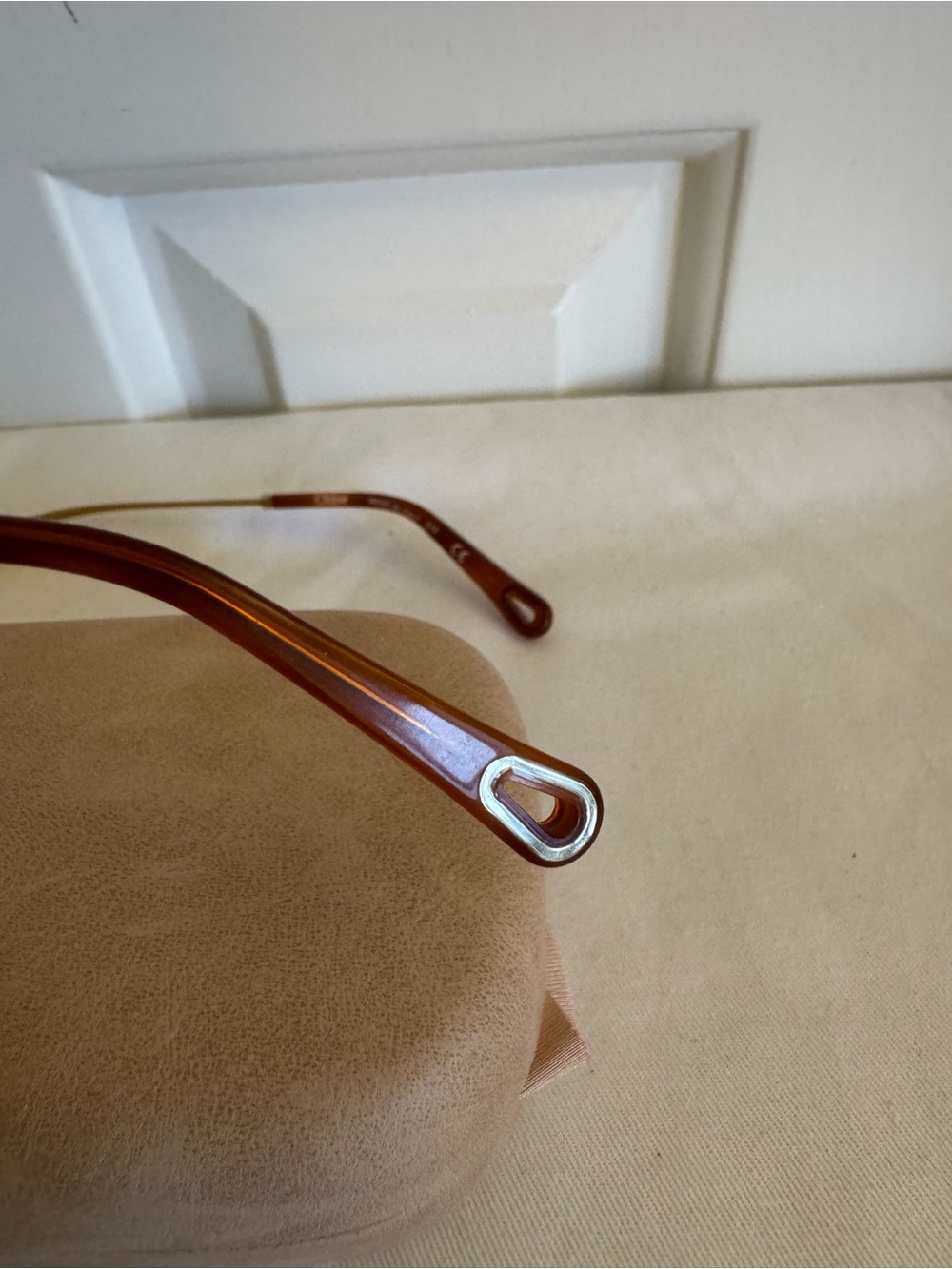 Chloé CE2156 757 Gold Brown Metal Full Rim Eyeglass Frames 49-19 140 Italy - Picture 7 of 10